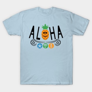 Aloha Pineapple Design T-Shirt